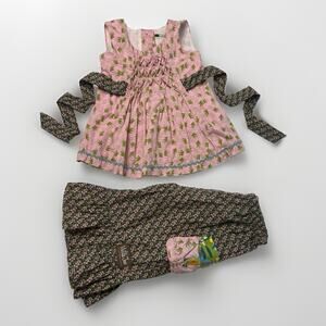 Matilda Jane House Of Clouds Abby Top Audrey Ruffles Set Outfit Size 4